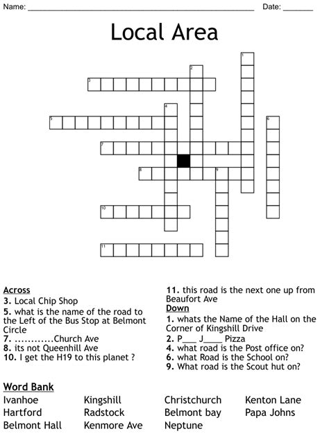 local crossword clue 7 letters|Local area Crossword Clue: 4 Answers with 5.